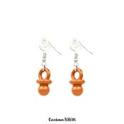 Boucles d'oreilles - Tétines (orange)
