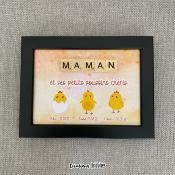 Cadre Scrabble - MAMAN et ses petits poussins