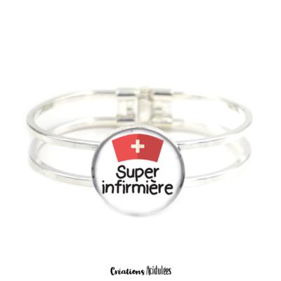 Bracelet cabochon - Super Infirmière