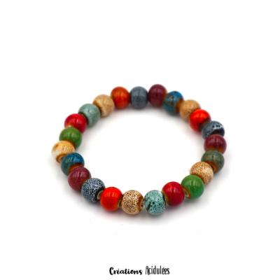 Bracelet - Perles céramiques - Rondes